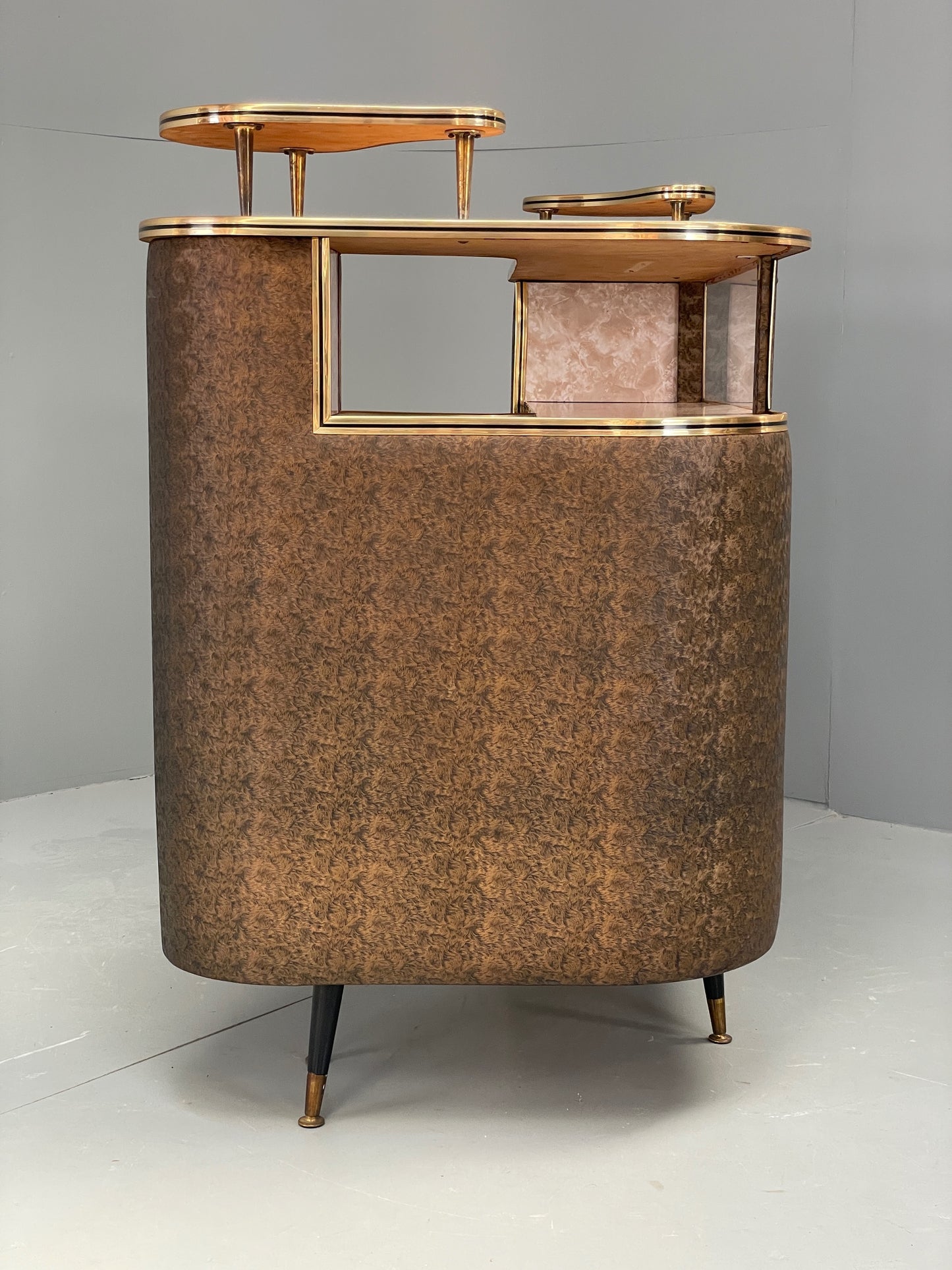 Vintage 1960s Cocktail Bar Retro Mid Century Drinks Cabinet Space Age EB12293