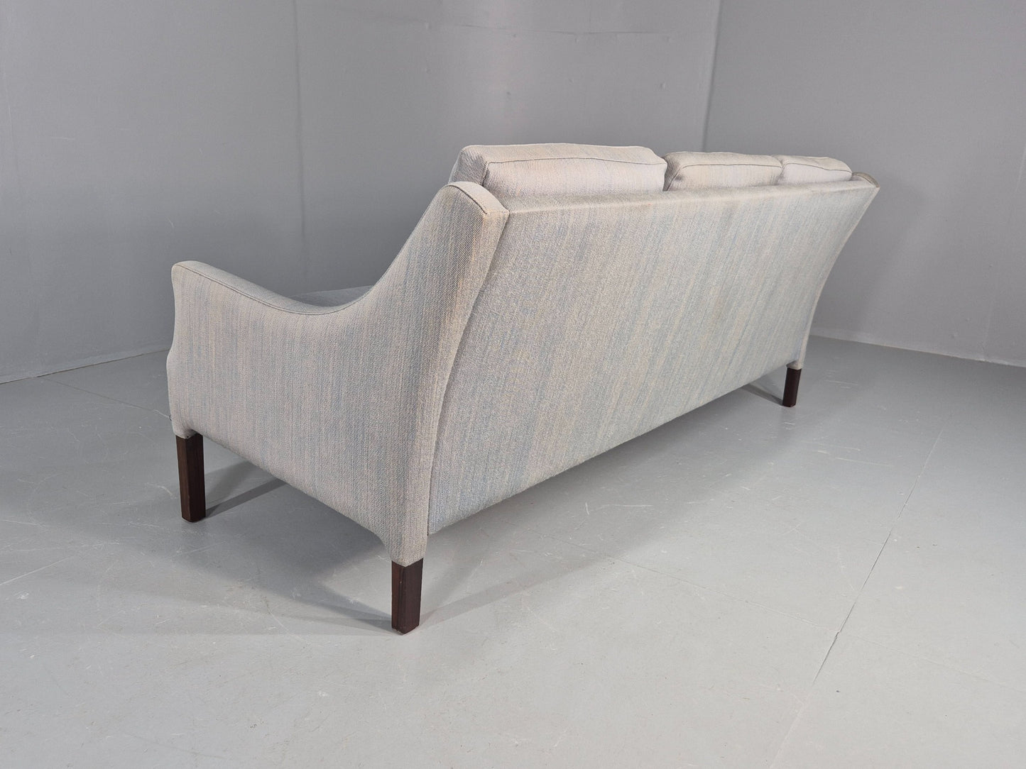 Vintage Danish 3 seater Sofa by Arne Wahl Iversen Original Cotton Retro Eb12563