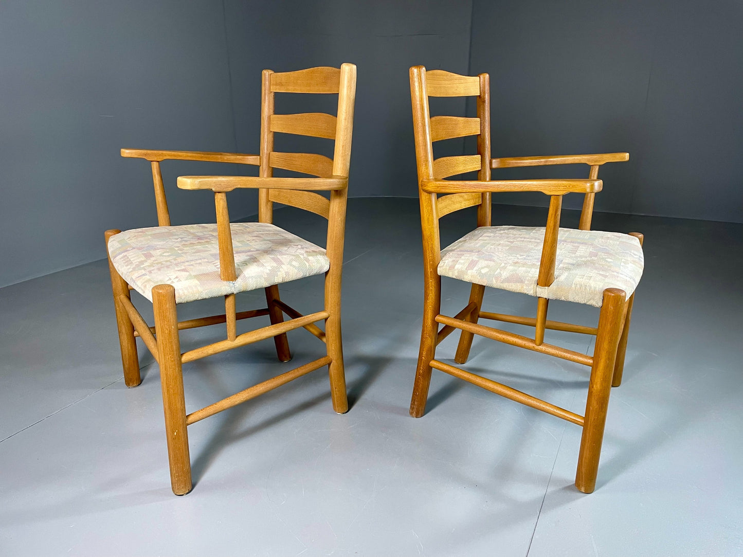 2 Vintage Kaare Klint Church Chairs Fritz Hansen 1930s Retro MCM  EB06017