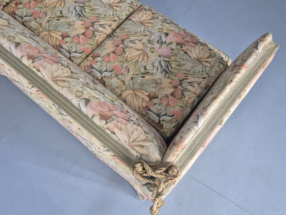 Vintage Danish 2 Seater Sofa Knole Style Drop End Floral Cotton EB12721