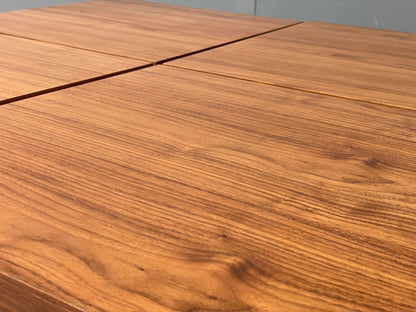 Square Coffee Table Walnut Modern Japanese Style With Storage EB12519