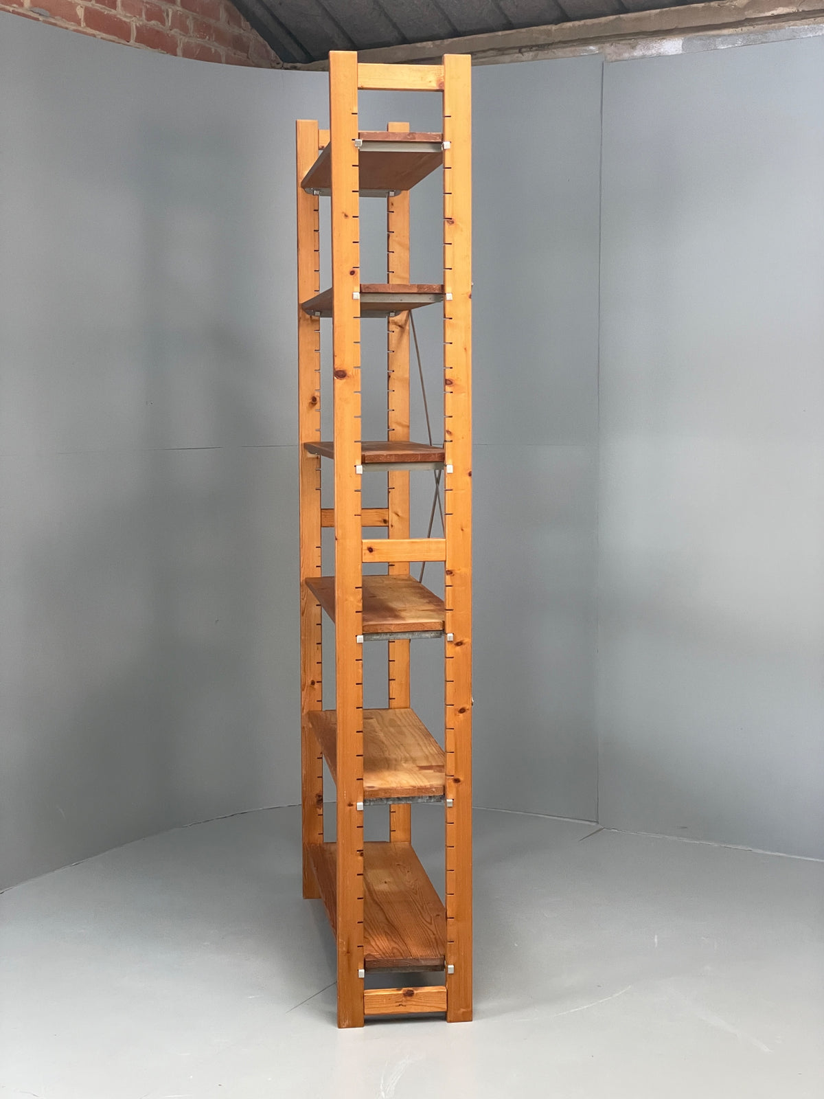 Vintage Pine Shelving Unit Adjustable Modular Open Retro Bruynzeel Solid EB13161