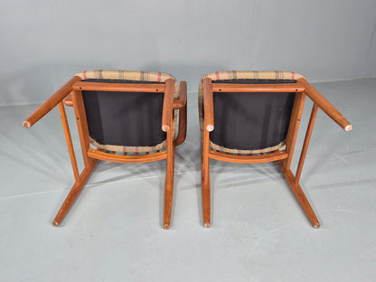 10 Vintage Mid Century Dining Chairs Teak Frame Benny Linden Design 70s EB12165