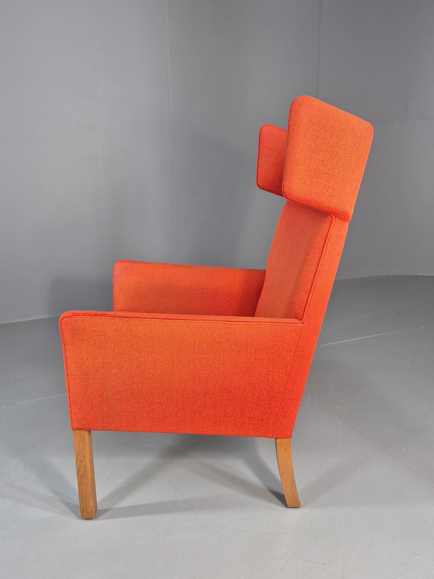 Vintage Mid Century Red Wingback Armchair Danish Design 1960s Retro EB12120