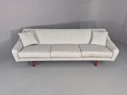 Vintage Mid Century 3 Seat Sofa New Upholstery Teak Legs 1960s EB12169