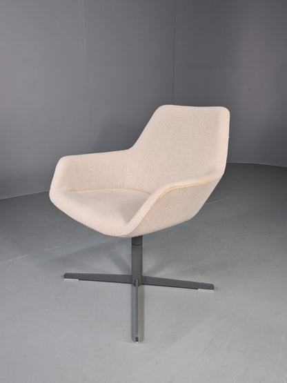 Vintage Swivel Tub Chair Hitch Mylius Modern Design Retro Cream EB12849