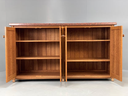 Modern Oak Granite Sideboard Solid Bespoke With Shelving Inlay EB13118