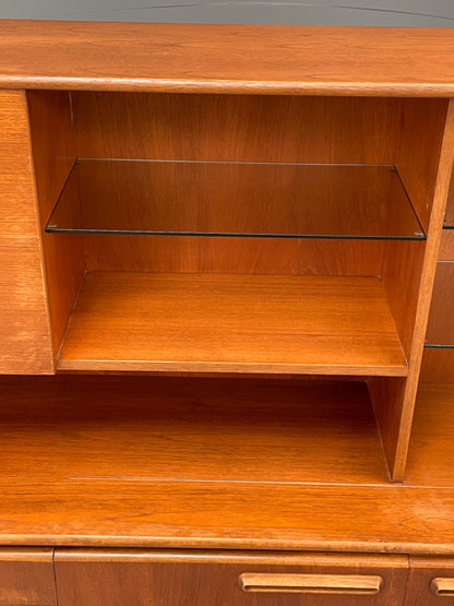 Vintage McIntosh Teak Highboard Wall Unit Shelving 1970s Retro Drawers EB12290