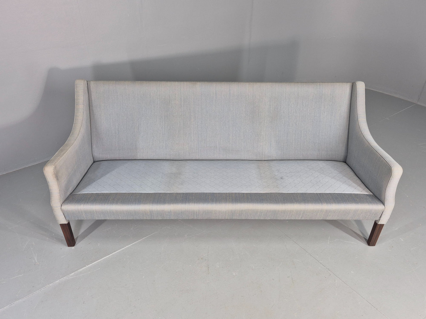 Vintage Danish 3 seater Sofa by Arne Wahl Iversen Original Cotton Retro Eb12563
