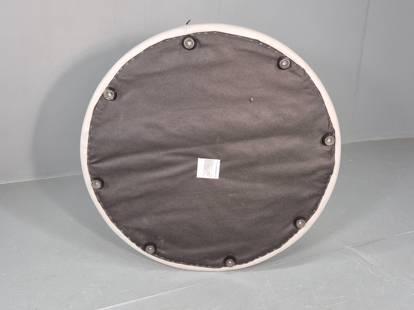 Cube Spaces Round Oversize Ottoman Footstool Leather  EB12251