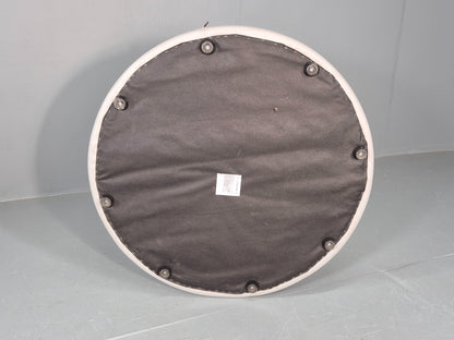 Cube Spaces Round Oversize Ottoman Footstool Leather  EB12251