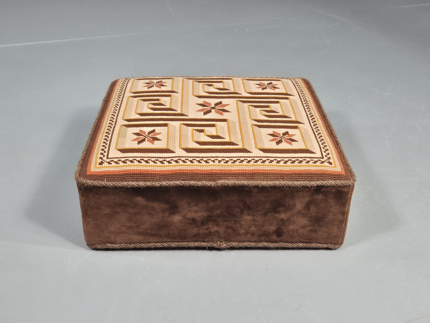 Vintage Danish Folk Art footstool 20th Century  EB12132