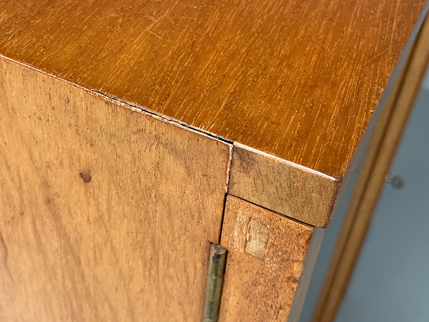 Vintage Bookcase Enham Military Glass Doors 1960s Midcentury Mahogany EB12609