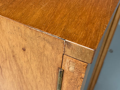 Vintage Bookcase Enham Military Glass Doors 1960s Midcentury Mahogany EB12609