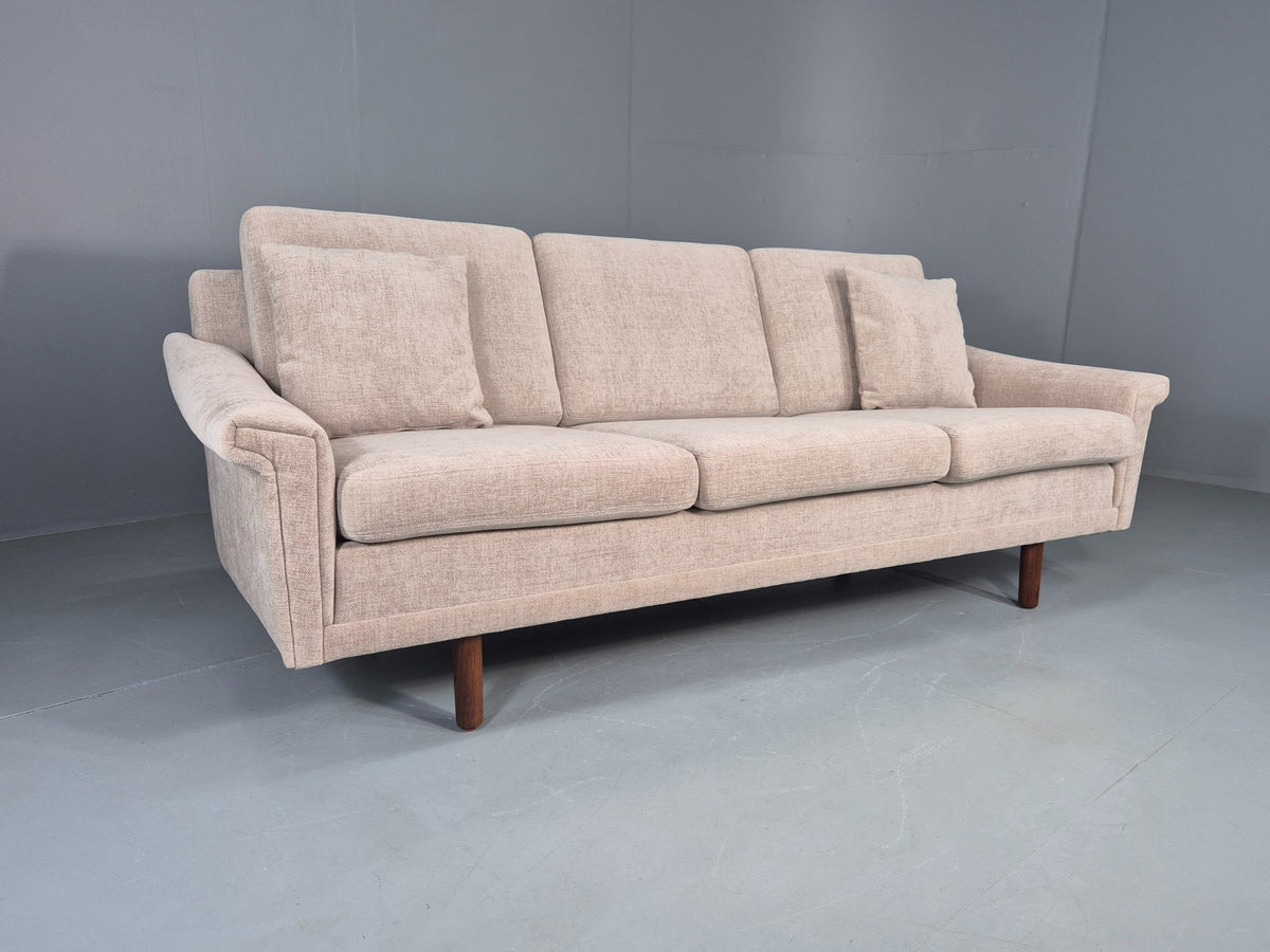 Vintage Danish 3 Seater Sofa New upholstery 1960s Original Mid Century EB12534