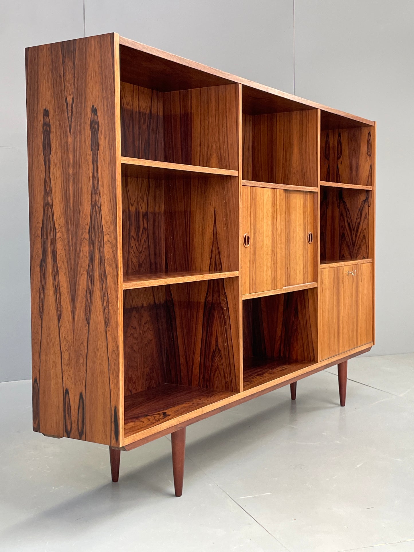 Vintage 1960s Shelving Unit Danish Mid Century Large Adjustable Retro EB12328