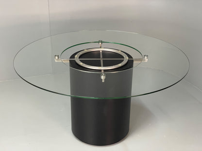 Circular Glass Dining Table By BoConcept Lazy Suzan Black Ash Modern EB12883