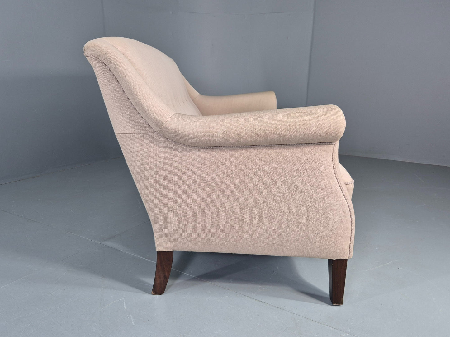 Vintage Danish 2 Seater Sofa Cottage Style Cotton Upholstery 1950s Retro EB12745