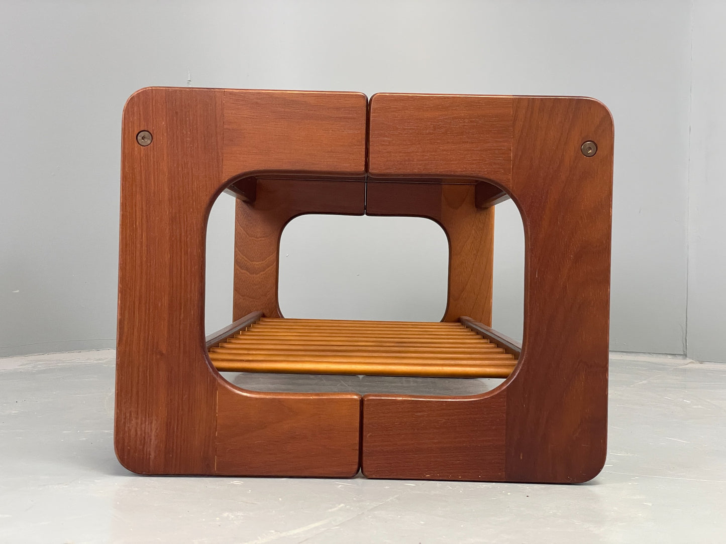 Vintage Danish Coffee Table Teak & Glass Retro 1970s Mid Century EB12304