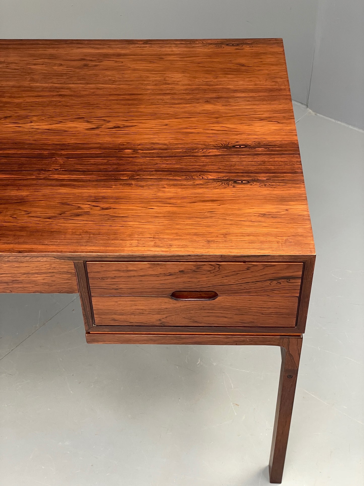 Vintage 1960s Rosewood Desk Arne Wahl Iverson Mid Century Danish Drawer EB12284