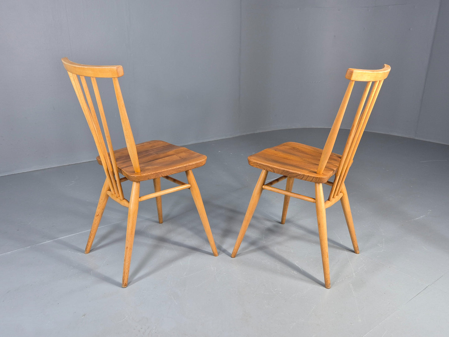 2 Vintage Ercol Dining Chairs Model 391 1960s Originals Retro MCM EB12484
