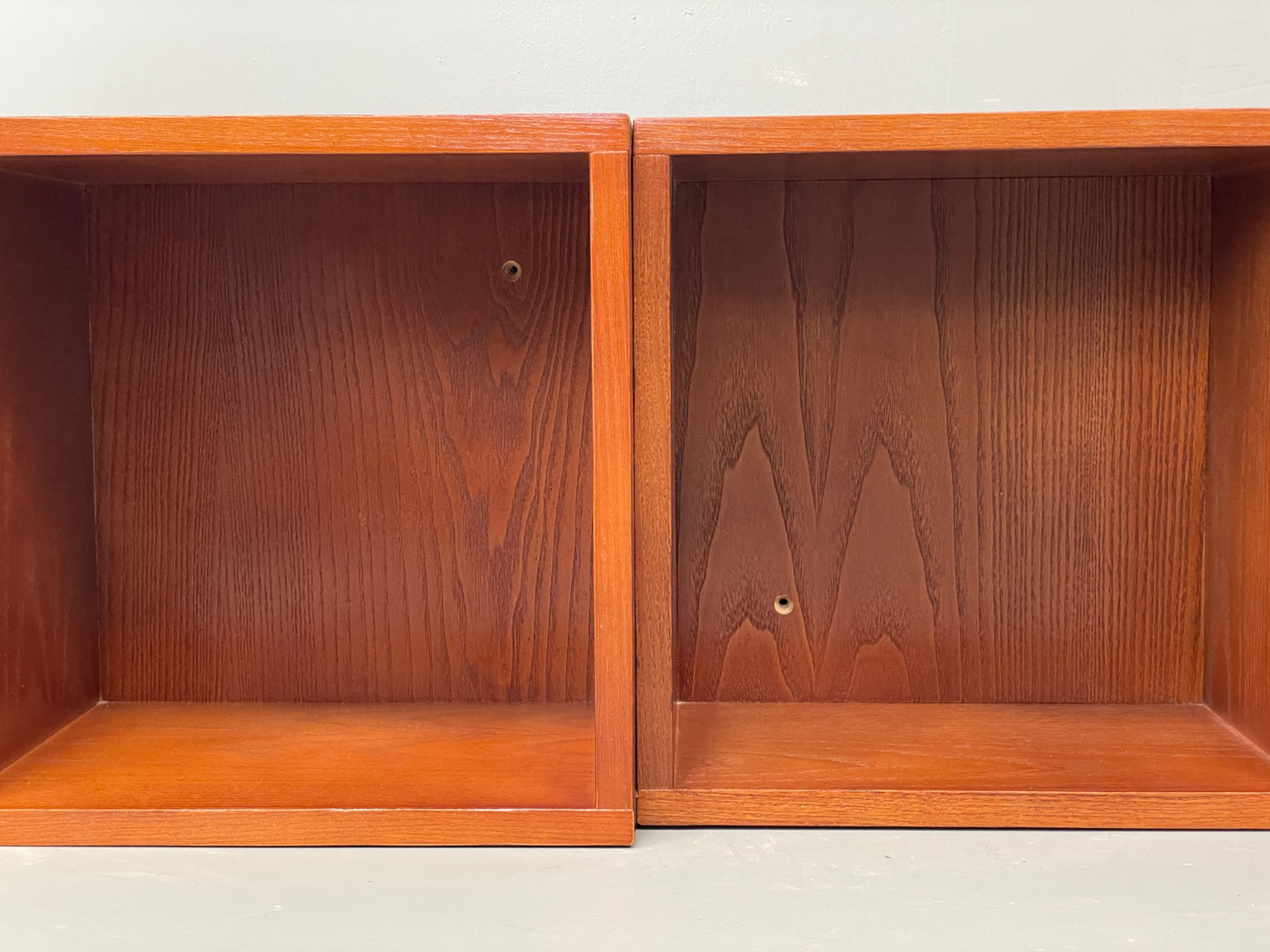 Floating Teak Cube Shelving Wall Mounted Custom Made Vintage Retro EB12300