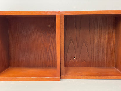 Floating Teak Cube Shelving Wall Mounted Custom Made Vintage Retro EB12300