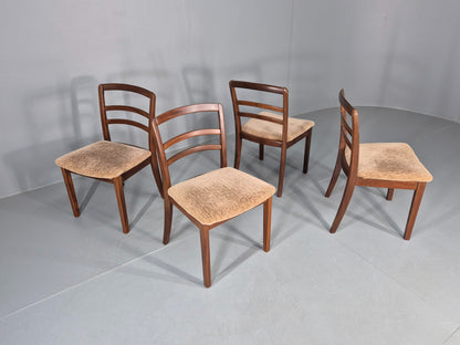 4 Vintage G Plan Dining Chairs Teak Frames Retro 1970s Original EB12175