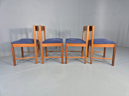 4 Mid Century Dining Chairs Teak Frame McIntosh 1970s Retro EB12161