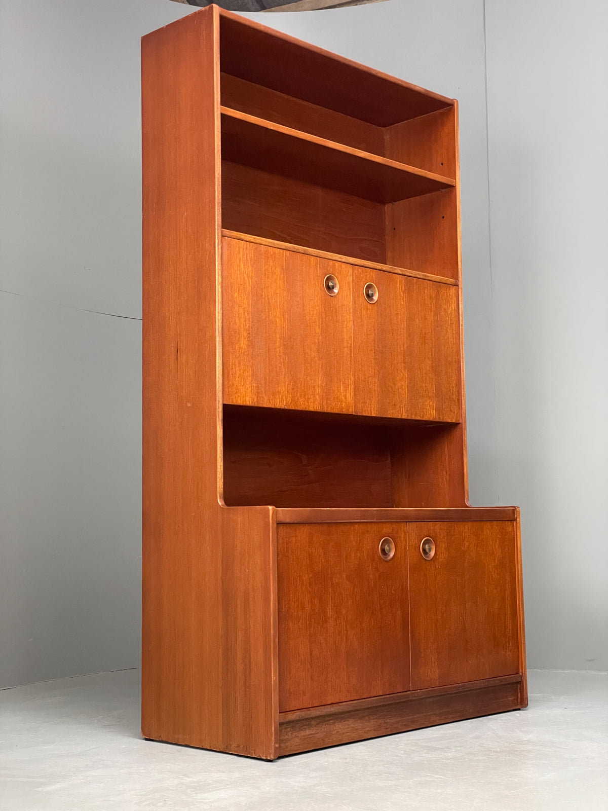Vintage Teak Wall Unit Jentique Mid Century Retro Shelving Cabinet EB13107