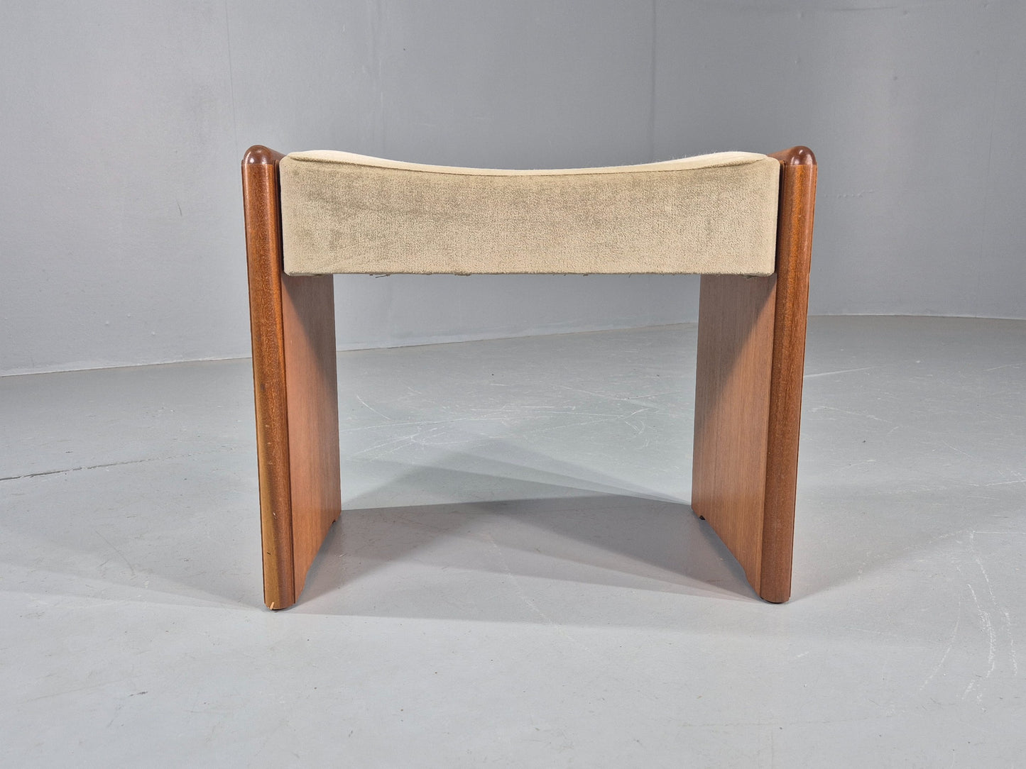 Vintage Teak Footstool 1980s Design Retro  EB12007