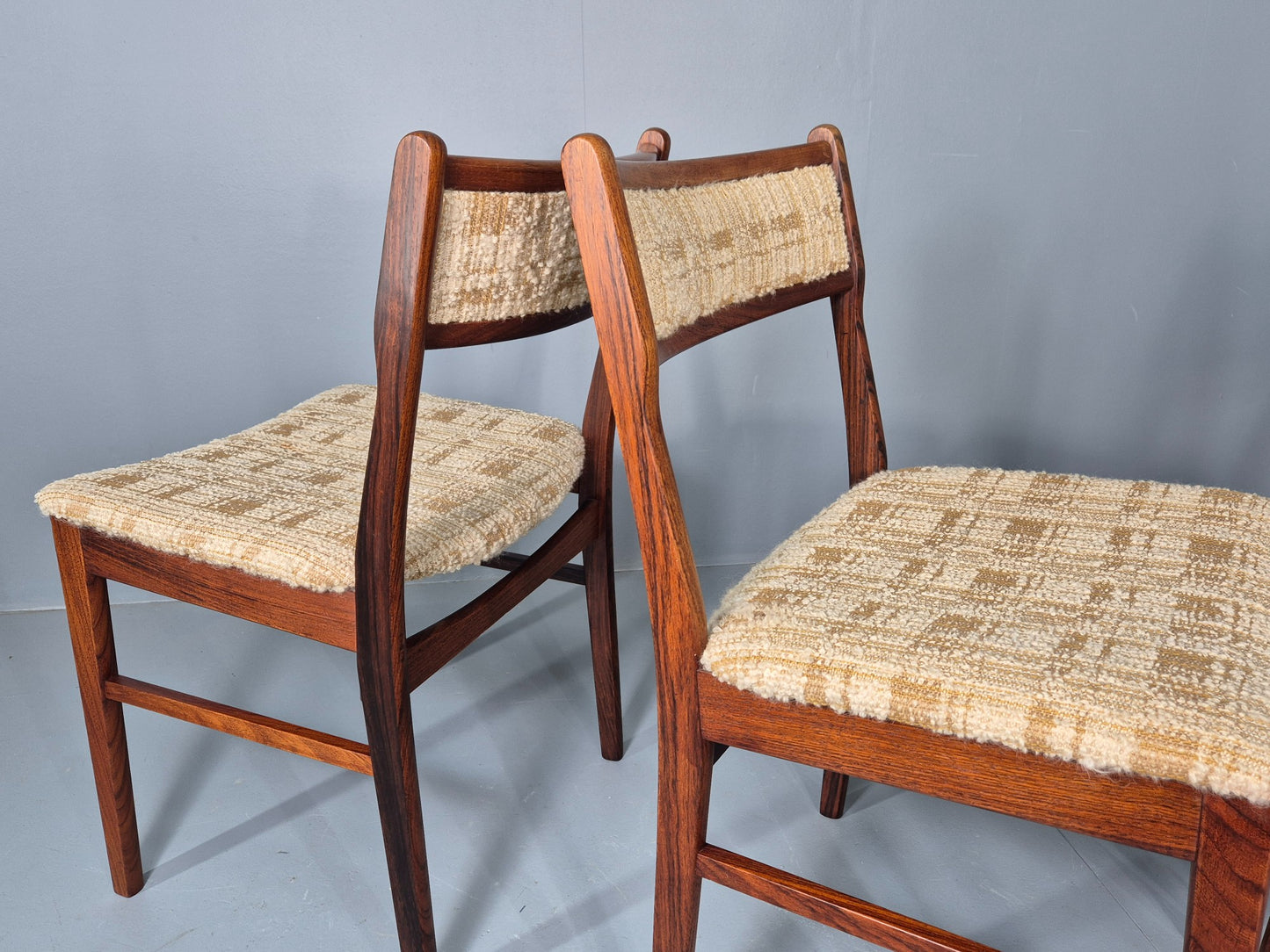 4 Vintage Midcentury Danish Dining Chairs Original 1970s Retro EB12119