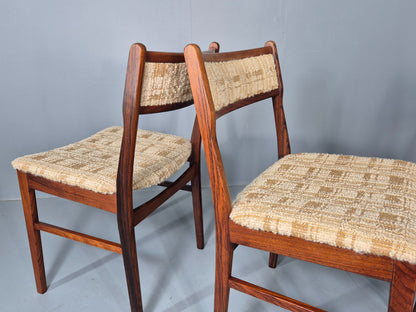 4 Vintage Midcentury Danish Dining Chairs Original 1970s Retro EB12119