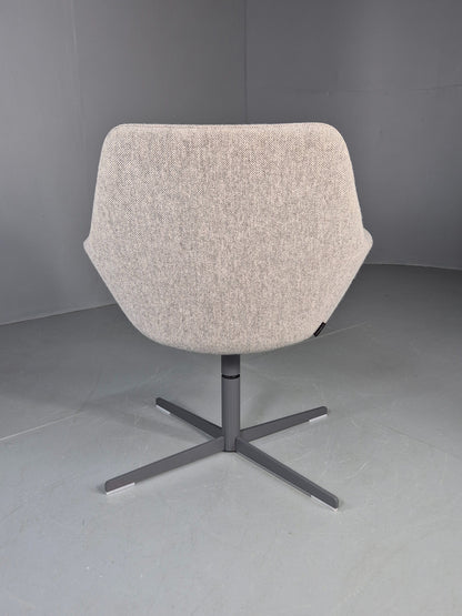 Vintage Swivel Tub Chair Hitch Mylius Modern Design Retro Cream EB12844