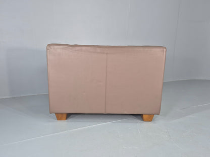 Modern Design Leather Armchair Taupe leather Upholstery Quality Build EB12479