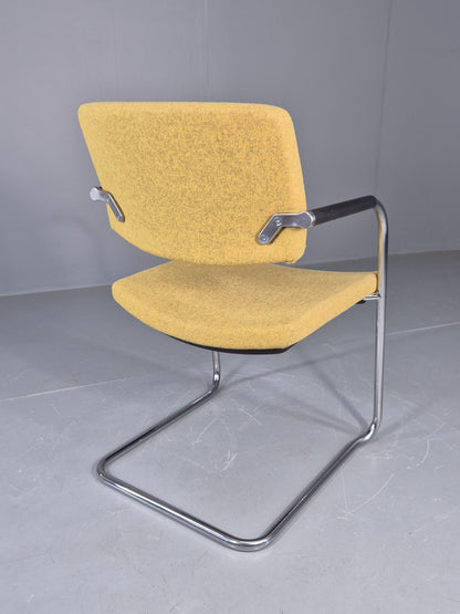 Modern Design Arm Chair Verco Brand Green Wool Chrome Frame EB12454