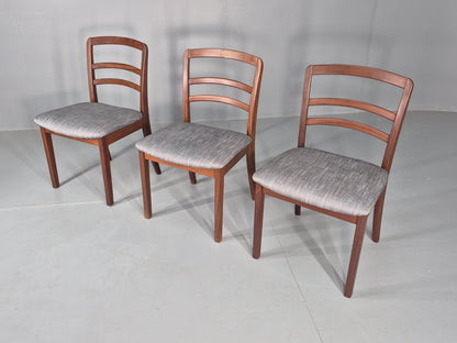 3 G Plan Dining Chairs Teak Frame New Upholstery 1980s Retro  EB11760