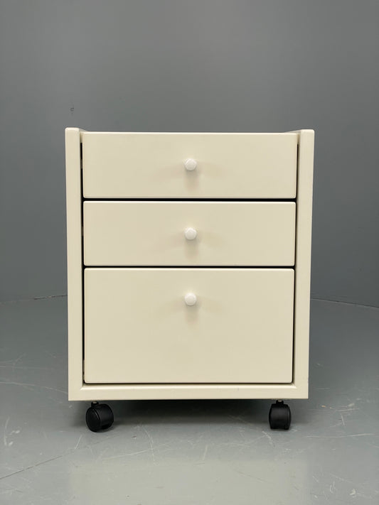 Vintage Hülsta Bedside Cabinet Chest of Drawers White 1990s EB12283