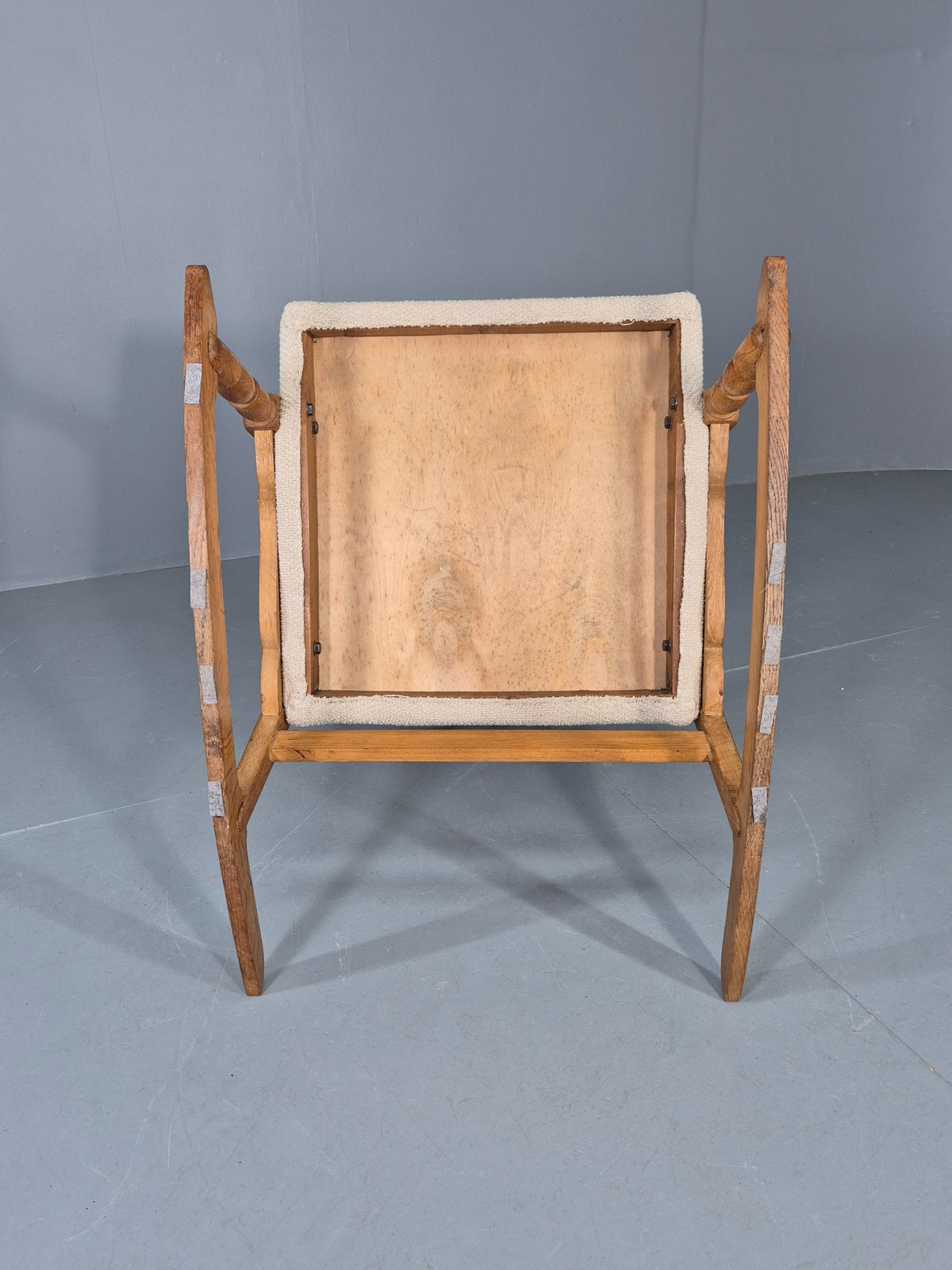 Vintage Danish Rocking Chair by Henning Kjaernulf Oak and Oatmeal 1970s  EB13042