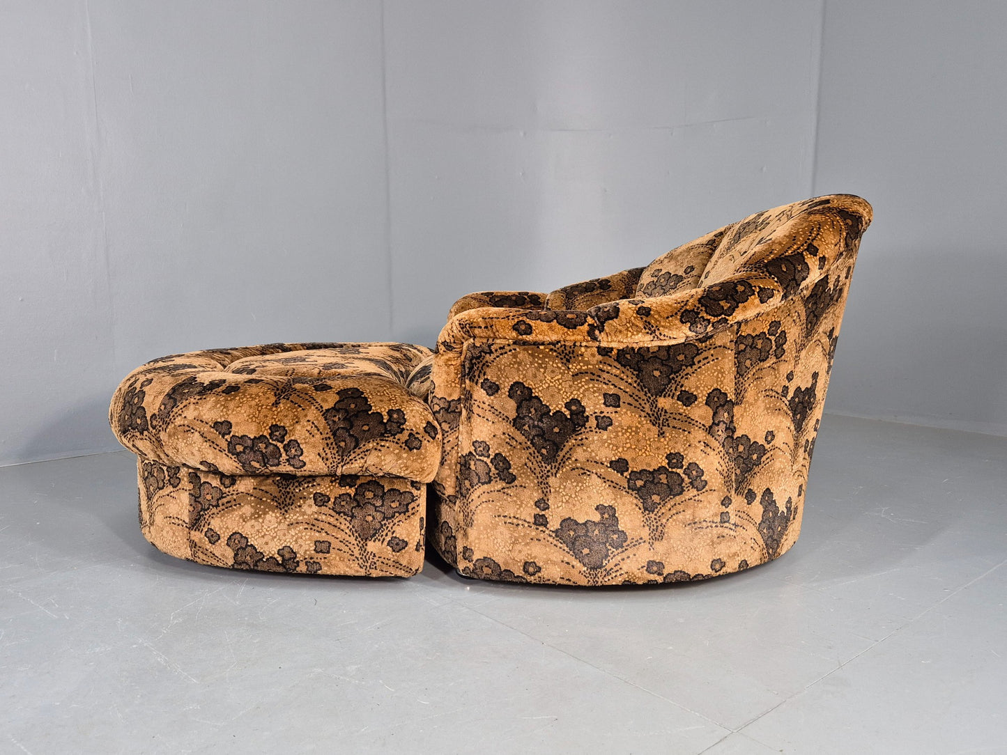 Vintage 1970s Chair and Footstool by Englender Retro Original EB12271