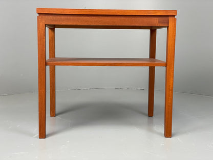 Vintage Side Table Teak 1960s Danish Mid Century Retro Magazine Shelf EB12810