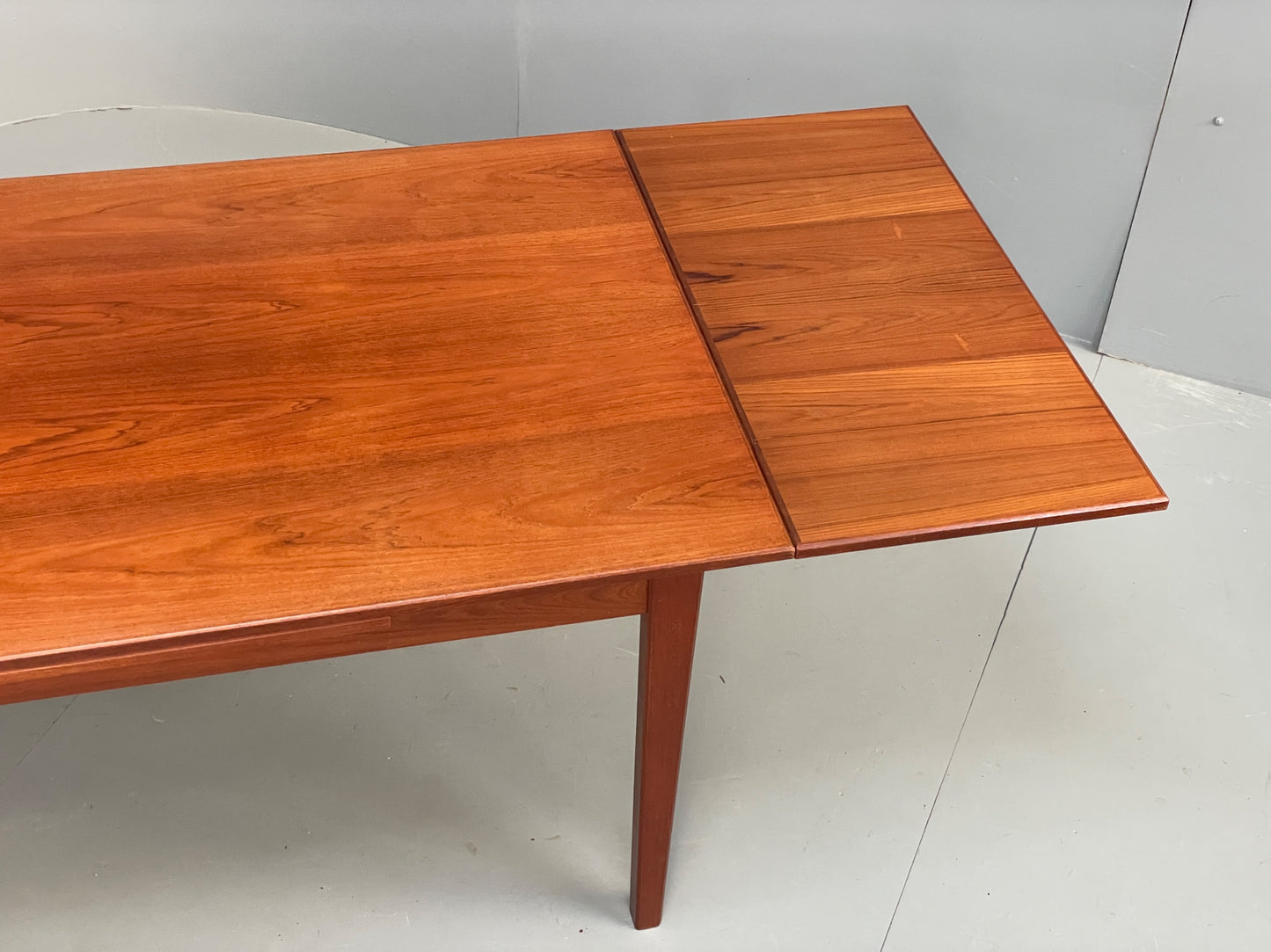 Vintage Teak Dining Table 1960s Danish Extending Draw Leaf EB12340