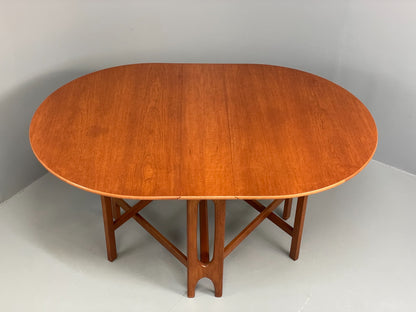 Vintage Teak Dropleaf Table By Jentique 1960s Oval Beech Retro EB11695 MWOO