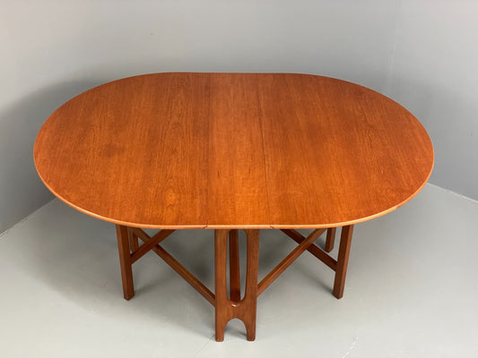 Vintage Teak Dropleaf Table By Jentique 1960s Oval Beech Retro EB11695 MWOO