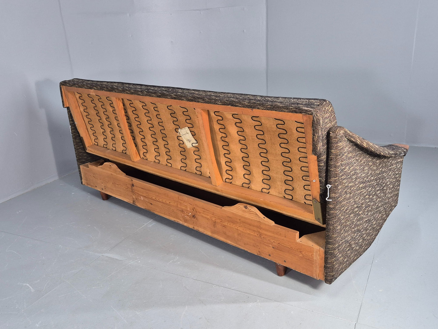 Vintage Danish Mid Century Sofabed, 1960s Design Double Bed Retro EB12395