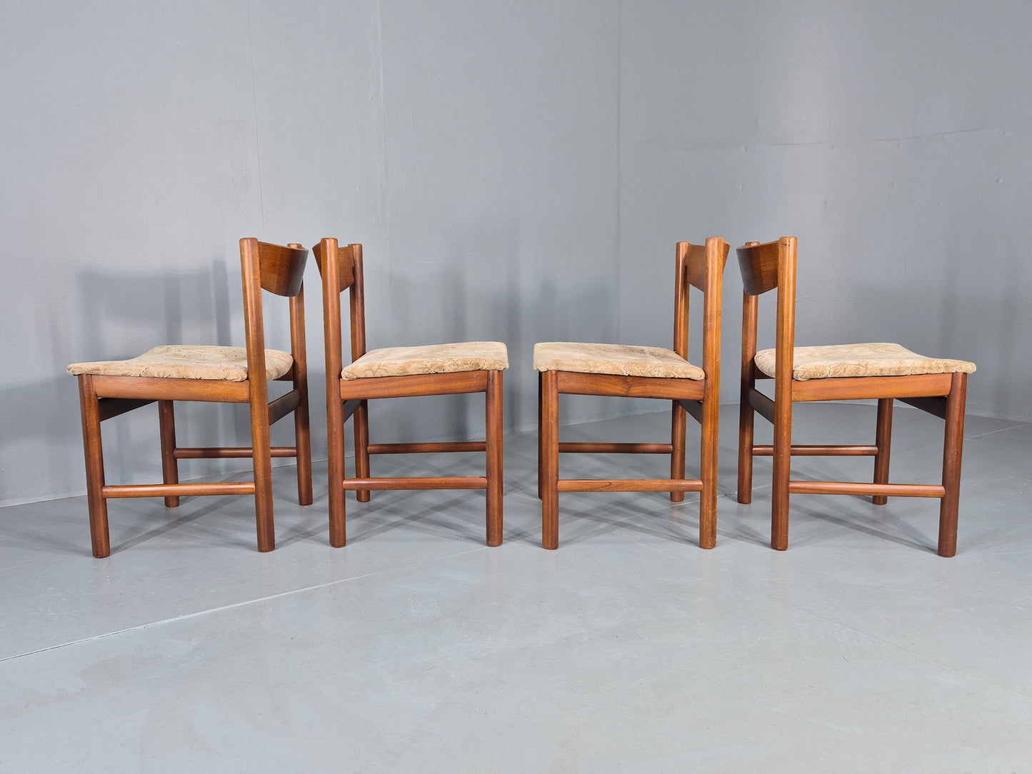 4 Vintage Teak Dining Chairs White and Newton 1960s Retro MCM EB12254