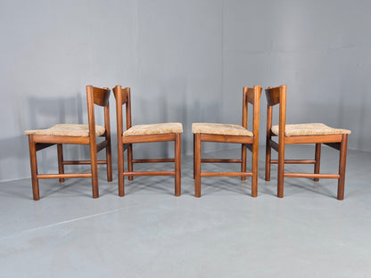 4 Vintage Teak Dining Chairs White and Newton 1960s Retro MCM EB12254