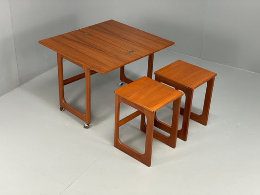 Vintage Teak Flip Table McIntosh Nesting Tables Mid Century 1960s EB12948