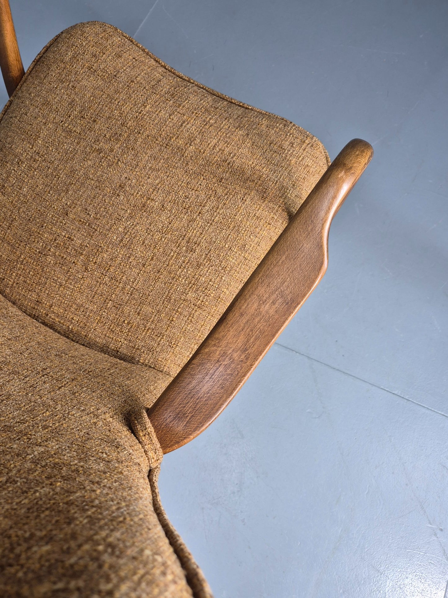 Vintage Mid Century Armchair Slagelse Mobelvaerk 1950s Newly Upholstered EB12790