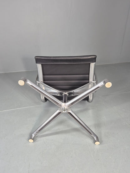 Vintage ICF Eames Style Office Chair Leather and Aluminium EB12240